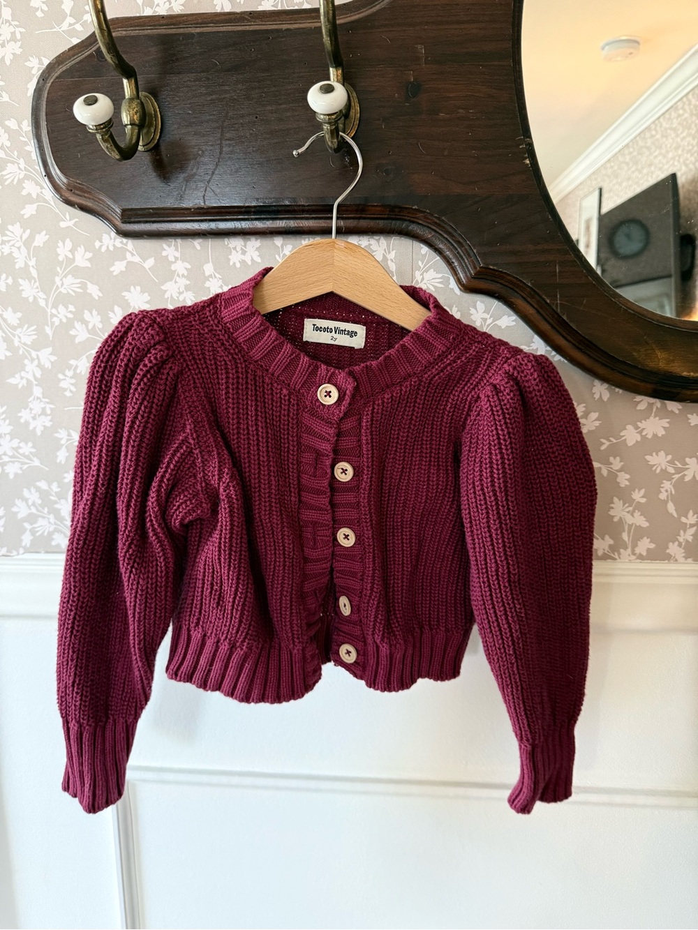 Burgundy cardigan